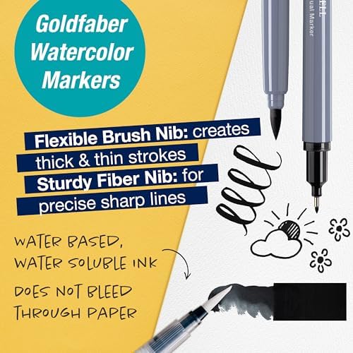Faber-Castell Try It Box: Wet Mediums, 13 Piece Watercolor Art Set including Watercolor Pencils & Paint, Water Brush Pen and Paint Water Cup