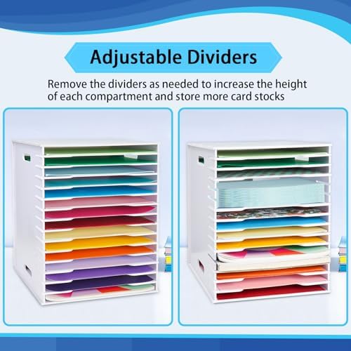 SANFURNEY 15 Tier Scrapbook Paper Organizer for 12" x 12" Paper Large Size
