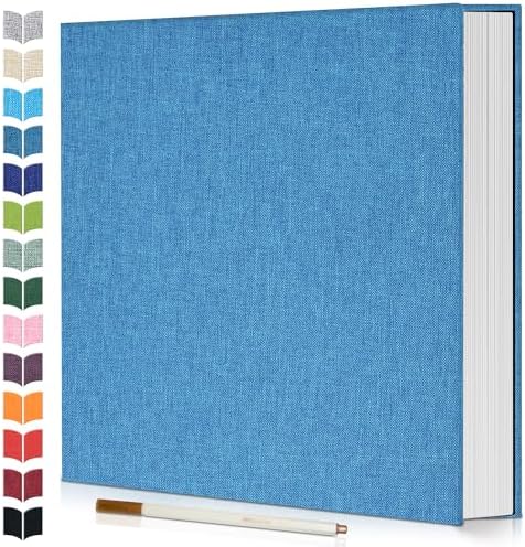Artfeel Photo Album Self Adhesive Scrapbook,120 Pages Large Photo Book for 4x6,5x7,8x10 Pictures,DIY Album for Baby Wedding Family Travel Birthday,with Metallic Pen and Scraper