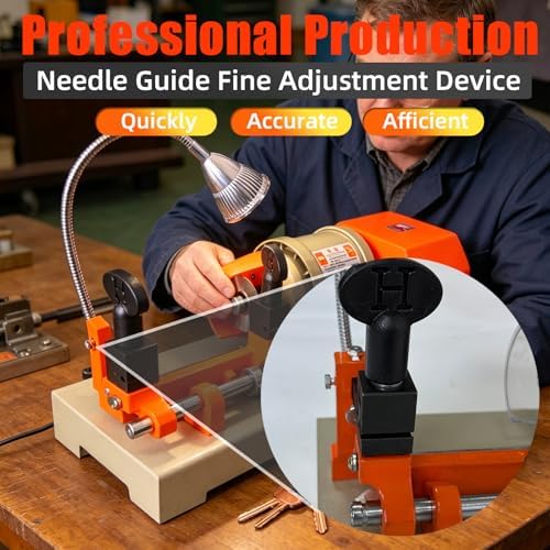Cutter Cutting Machine 110V, Metal Cutting Machine for Hardware Stores, Brass Motor Metal Cutter with Polishing Brush & Fine Needle Guide
