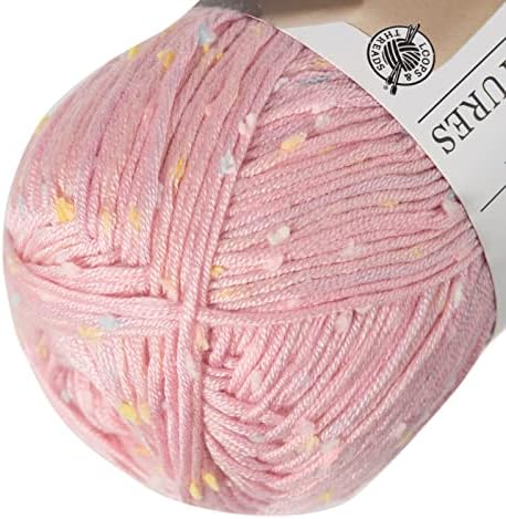 Loops & Threads Flecks Yarn - Yarn for Knitting, Crochet, Weaving, and Arts & Crafts - Pink, Acrylic Blend, 6.53 oz