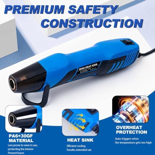 350W Mini Heat Gun for Heat Shrink Tubing, 460PCS 10-26 AWG Solder Seal Wire Connectors & Waterproof Shrink Tube Kit, Portable Hot Air Gun with 2-Temp Max 752°F (400°C) for Automotive, Wiring Repair