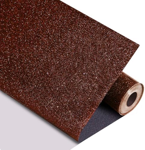 HTVRONT Glitter HTV, 12" x 10ft Maroon Glitter HTV Heat Transfer Vinyl