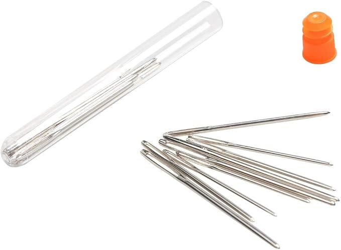Large-Eye Blunt Needles, Hekisn Stainless Steel Yarn Knitting Needles, Sewing Needles, Crafting Knitting Weaving Stringing Needles,Perfect for Finishing Off Crochet Projects (9 Pcs)