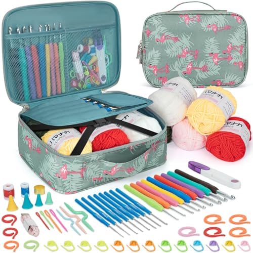 GMAK Crochet Kit for Beginners Adults, All in One Crochet Set Include Yarns