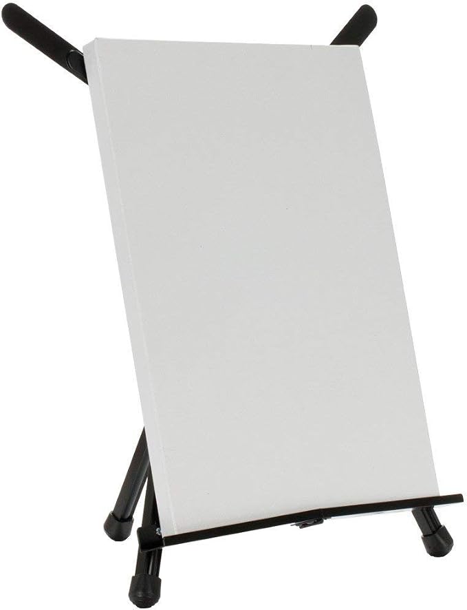 Bob Ross Master Artist Oil Paint Set Bundle with Aluminum Table Easel & 2-Pack 12x16 Stretched Canvas for Painting (3 Items)