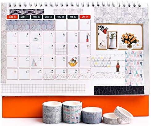 12 Rolls Washi Tape Set, Geometric Pattern Washi Masking Tape