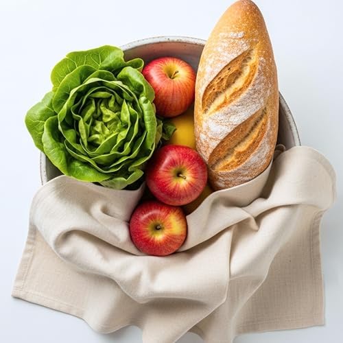 LITO LINEN AND TOWEL Flour Sack Towels – 100% Cotton, 28x28 Inches, Highly Absorbent, Embroidery-Ready Tea Towels for Kitchen & Crafts, Farmhouse Decor, Pack of 2 Natural