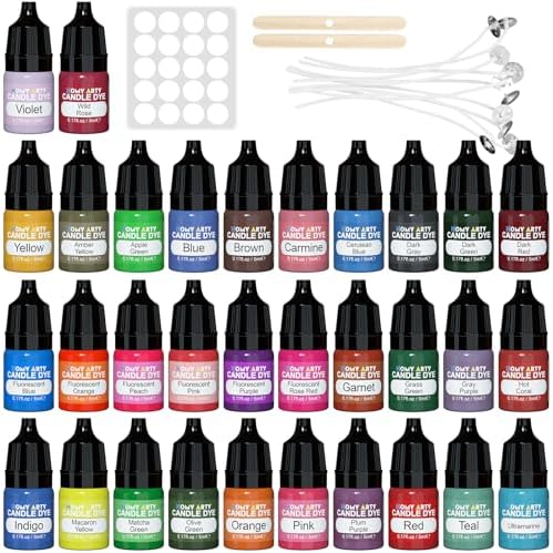 HOMY ARTY Candle Dye - 32 Colors Candle Wax Dyes