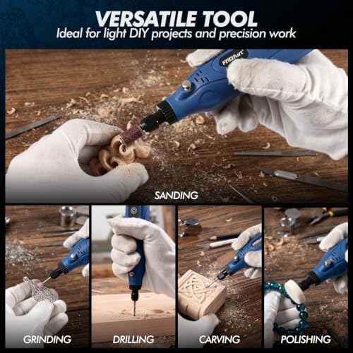 Mini Cordless Rotary Tool 5 Speed and USB Charging Rotary Tool Kit with 110 Accessories, Multi-Purpose 3.7V Power Rotary Tool for Engraving Sanding, Polishing, Drilling, Etching, DIY Crafts