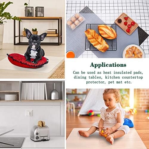 Gartful Extra Large Transparent Silicone Mat, 1.8mm Thick Heat Resistant Countertop Protector, 31.5 x 23.6 inches Silicone Sheet for Crafts Resin Jewelry Casting Mat Pad, Nonstick Table Placemat