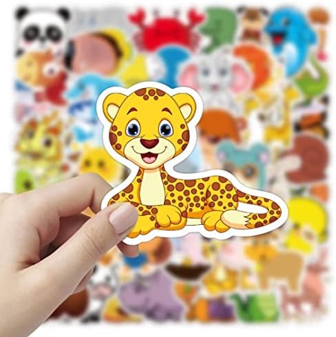 Cute Animal Stickers for Kids, 100 Pcs Zoo Animal Stickers for Water Bottle, Vinyl Waterproof Farm Zoo Sticker for Water Bottle Laptop for Kids Teens