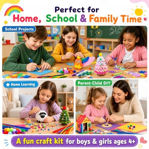 FUNZBO Arts and Crafts Supplies for Kids -Back to School Supplies Kits
