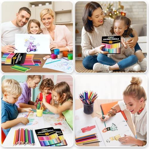 V-Opitos 48 Pack Colored Pencils Set of 2, Pre-sharpened Coloring Pencils for Kids Beginners, Colored Pencils for Adult Coloring Books, Ideal Art Supplies for Sketching, Coloring & Painting