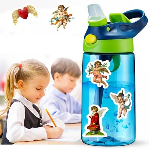 Vintage Angels and Cupids Stickers, Vinyl Scrapbooking Stickers Packs, 50PCS Kawaii Cute Angel Aesthetic Stickers for Kids Teens, Waterproof Holiday Stickers Decals for Cards, Water Bottles