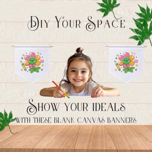4pcs Blank Canvas Banners 10.82"x11.81",12oz Fabric Canvas Wall hanging Art for DIY Kids Room Decor,Jewelry Storage Case Stand Enamel Pin Wall Display Banners for Enamel Lapel Badge Collection,Birthday,Educational Play