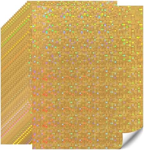 Holographic Gold Cardstock 8.5x11, 92lb/250GSM Iridescent 20 Sheets