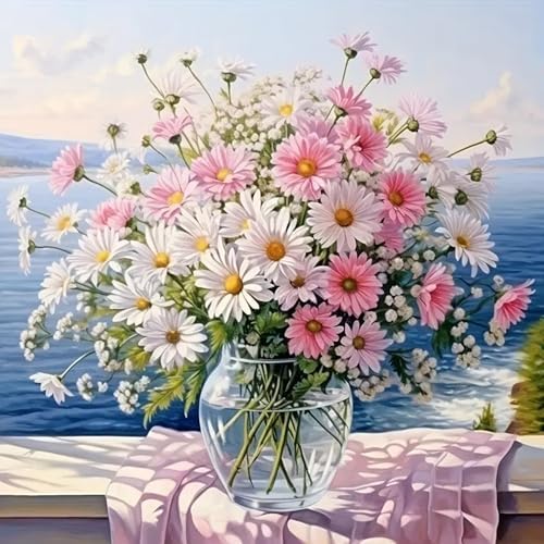 Flowers Diamond Art Kits for Adults,Diamond Painting Kits for Beginner