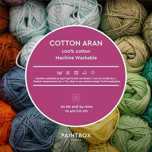 Paintbox Yarns 100% Cotton Aran Yarn 1.76oz / 50g, 93yds / 85m