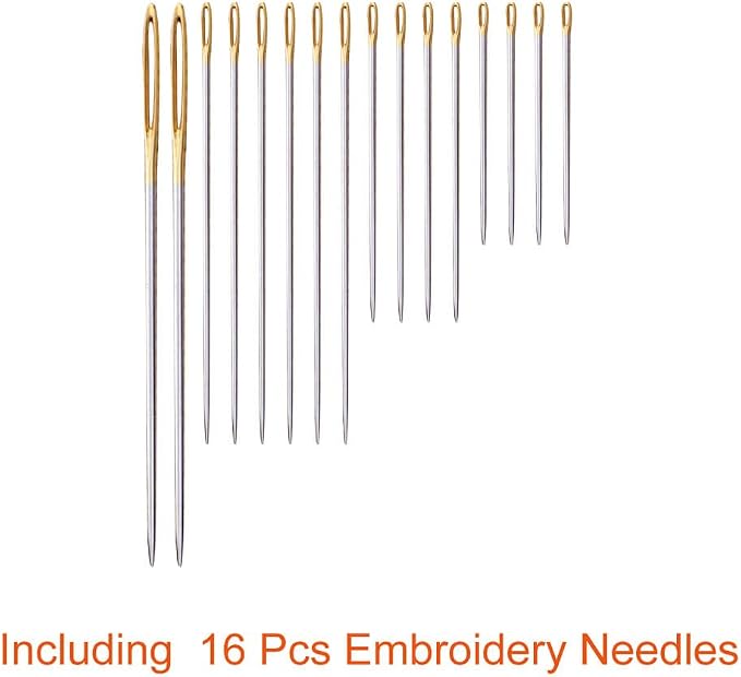 Paxcoo 124 Skeins Embroidery Floss Cross Stitch Thread with Needles