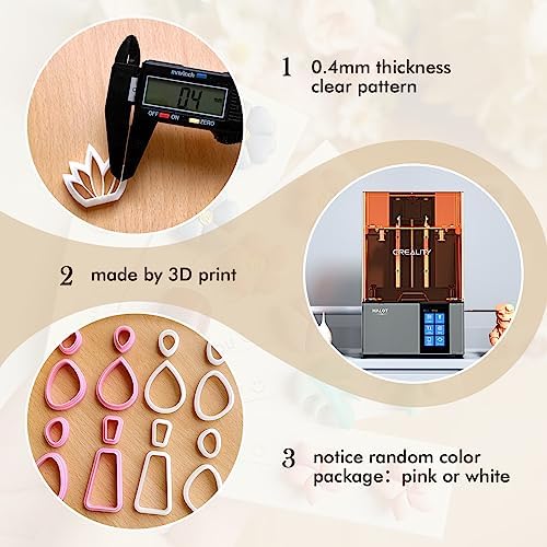 Keoker Polymer Clay Cutters, Clay Cutters for Polymer Clay Jewelry, Basic Polymer Clay Cutters, Clay Earrings Cutters.
