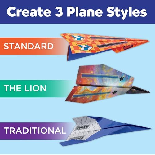 Creativity for Kids Paper Airplane Kit, Make 20 Airplanes