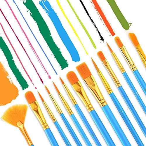 AROIC Acrylic Paint Brush Set, 100Packs / 1200 pcs Paint Brushes Bulk | Acrylic Painting, Nylon Hair Brushes for All Purpose Oil Watercolor Painting Artist Professional Kits