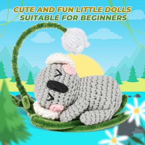 MOREJMTT Crochet Kit for Beginners, Crochet Animal Kits,Crocheting Kit for Starters, Learn to Crochet with Step-by-Step Video Tutorials, Beginner Crochet Kit for Adults(2 Pack Koala)