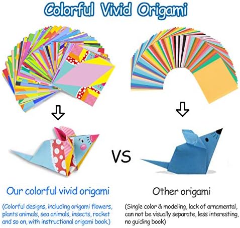 hapray Origami Kit for Kids 5-12, 152 Origami Paper Kit with Origami Book | DIY Art and Craft Projects with 72 Patterns, Video Tutorial & book, Beginners Origami Kit for Kids 5-8 8-12, Gifts Boy Girl