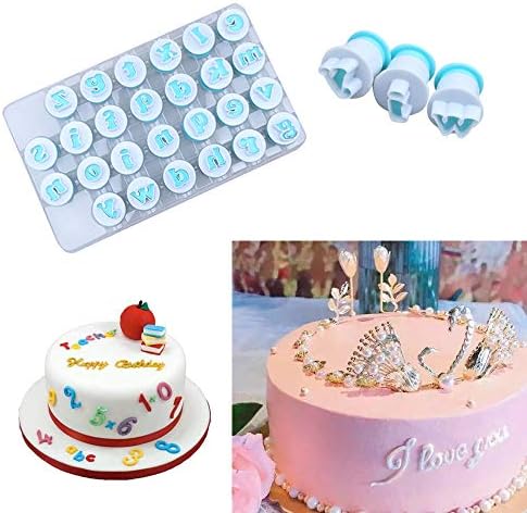 26PCS/Set Cookie Stamp Impress Cookie Cutters Alphabet Letter and Number Cake Biscuit Mold Letter Shape DIY Cookie Biscuit Alphabet Cake Tool Embosser Cutter (Lower Case Shape)