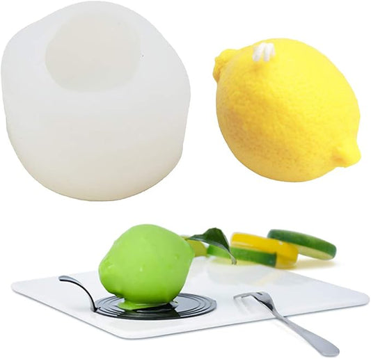MoldFun 3D Lemon Silicone Soap Mold for Homemade Soap Making, Chocolate Mousse Cake Pastry Baking, Candle, Lotion Bar, Bath Bomb, Plaster of Paris Mold