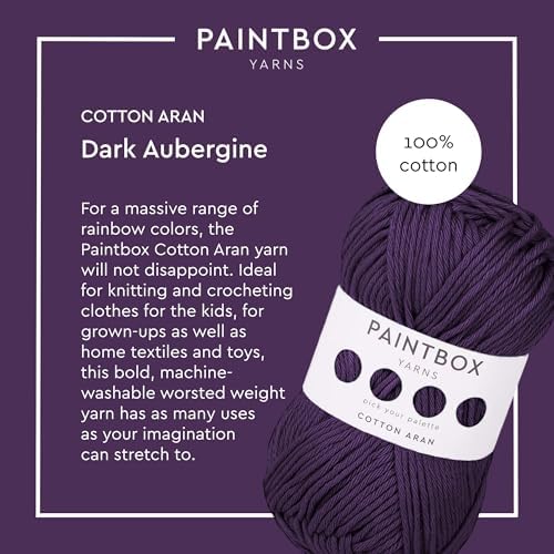 Paintbox Yarns 100% Cotton Aran Yarn 1.76oz / 50g, 93yds / 85m