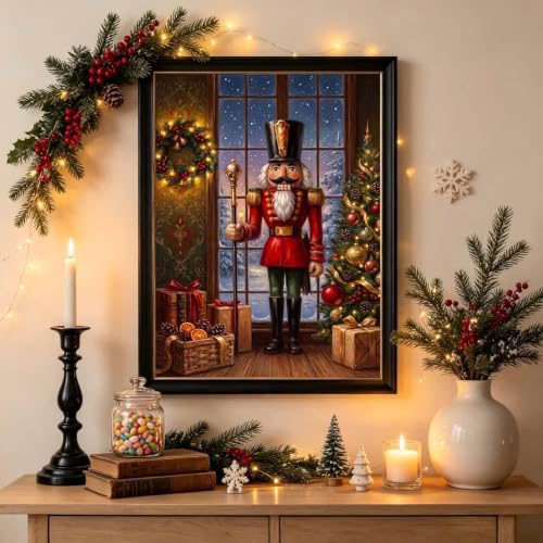 Christmas Diamond Art Kits for Adults, Holiday Nutcracker Diamond Painting
