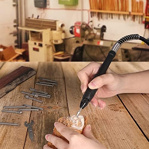 GOXAWEE Mini Rotary Tool Kit with Keyless Chuck & Flex Shaft -140Pcs, Red