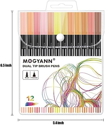 Skin Tone Markers for Coloring, Drawing Pens 12 Pack