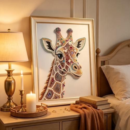 Giraffe Pearl Diamond Painting Kits for Adults,3D Diamond Art Pearl Kits