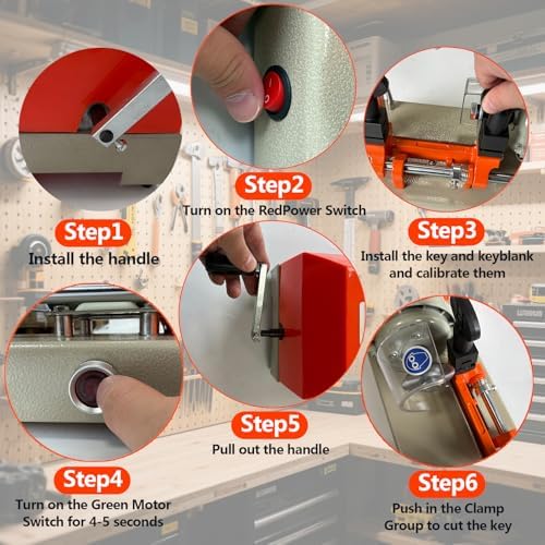 Cutter Cutting Machine 110V, Metal Cutting Machine for Hardware Stores, Brass Motor Metal Cutter with Polishing Brush & Fine Needle Guide