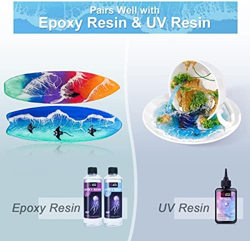 LET'S RESIN Ocean White Epoxy Resin Pigment 167g/5.89oz for Epoxy Resin | High Concentrated Pigment Paste for UV Resin, UV Resistant Opaque Pigment for Cells & Lacing, 3D Flower Resin Coasters