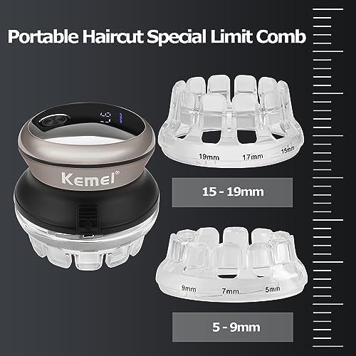 KEMEI Hair Clipper for Men Automatic Circular Hair Trimmer Self-Haircut Kit