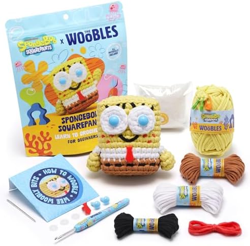 The Woobles Spongebob Crochet Kit for Beginners (Spongebob)