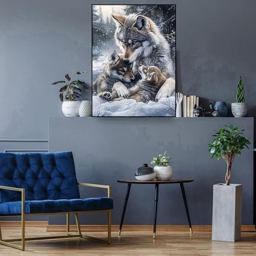 Zythron Diamond Art Kits for Adults,Wolf Diamond Painting Kits for Beginner