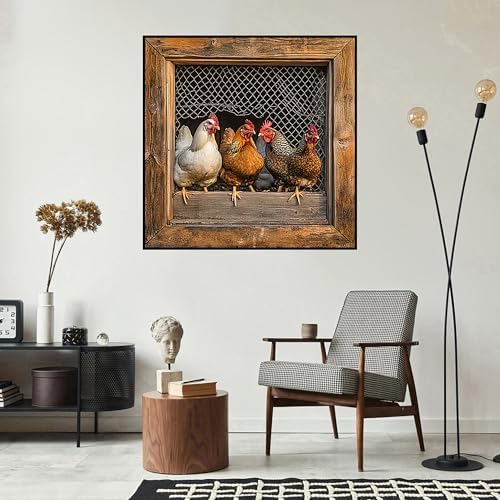 Diamond Art Kits for Adults,Chicken Coop Diamond Painting Kits for Beginner