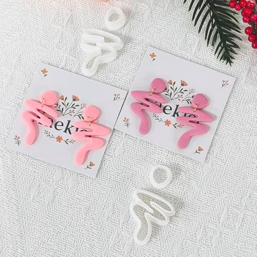 Xaekicr Abstract Woman Shape Polymer Clay Cutters – Modern Clay Earring Cutters for Jewelry Making, Clay Tools for Polymer Clay Molds, Set of 2