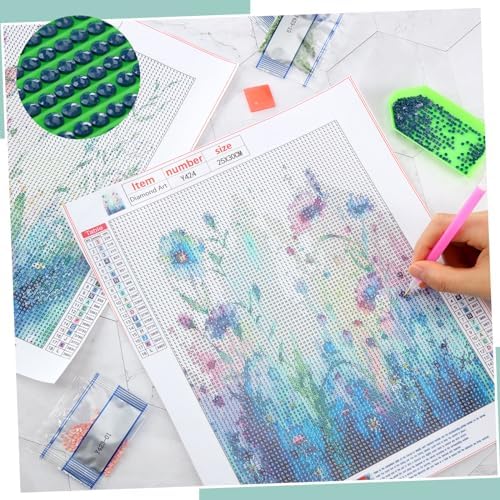 Yeaqee 4Pcs Diamond Art Kits for Adult Gem Painting Kit, Wild Flower