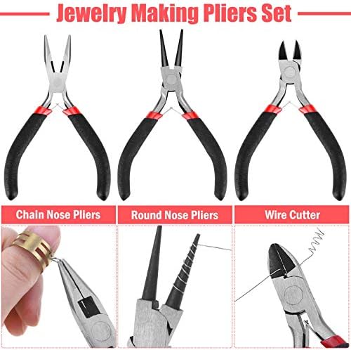Thrilez Wire Wrapping for Jewelry Making, Repair and Beading Supplies Kit with Craft Ring Wire, Tools, Pliers and Jewelry Findings