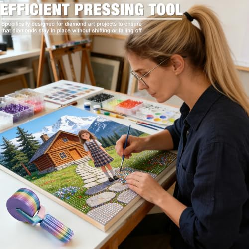 2026 New Diamond Art Roller-Essential DIY Craft Tool for Rhinestone Embroidery, Easy-Grip Hand Roller, Detachable Diamond Painting Tools and Accessories,2 PCS
