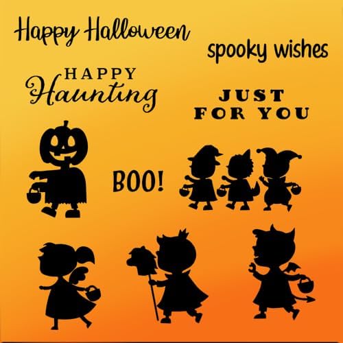 Demon Pumpkin Halloween Clear Stamps and Die Cuts Sets for DIY Card Making