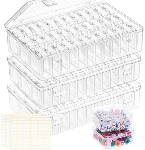 Bead Organizer Box 108 Pcs Plastic Storage Containers for Craft Jewelry