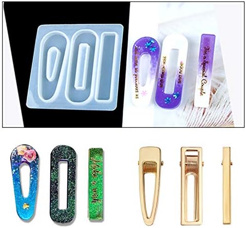 60PCS Hair Clips for Silicone Resin Molds, DIY Hair Bow Clips Pearl Hairpin Hair Accessories for Girls and Women (Golden)