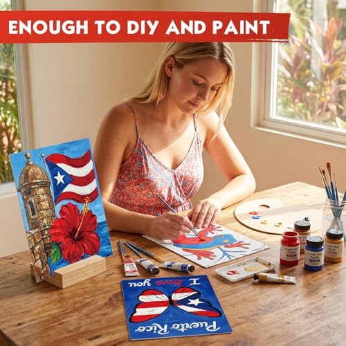 Tinlade 12 Pcs Pre Drawn Canvas for Painting Stretched,Puerto Rico